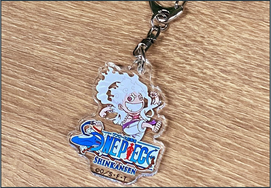 ONE PIECE 新幹線 ダイカットパネルキーホルダー「ルフィ（ギア５）」