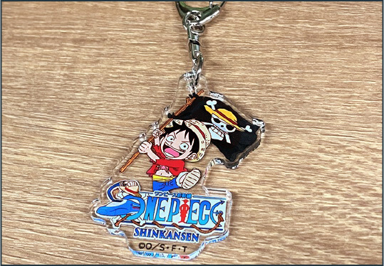 ONE PIECE 新幹線 ダイカットパネルキーホルダー「ルフィ」