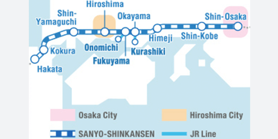 Between Shin-Osaka and Hakata
