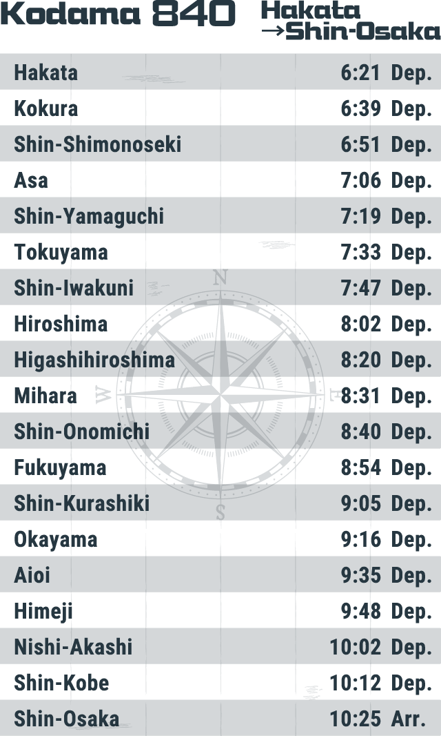 こだま840号（博多→新大阪）